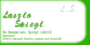 laszlo spiegl business card